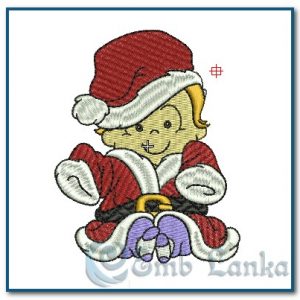 Christmas Toddler Wearing A Santa Suit Embroidery Design Christmas
