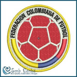 Colombia National Football Team Logo Embroidery Design Football Club Logos Embroidery Designs