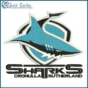 Cronulla Sharks Logo Embroidery Design Logos
