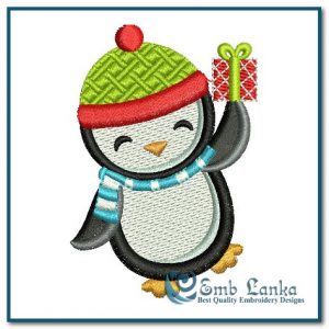 Cute Boy Jolly Penguin 3 Embroidery Design Animals