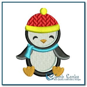 Cute Boy Jolly Penguin 5 Embroidery Design Animals