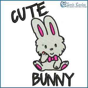 Cute Bunny Embroidery Design Animals