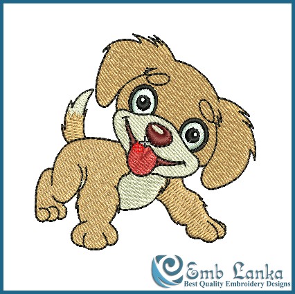 Cute Dog Embroidery Design - Emblanka