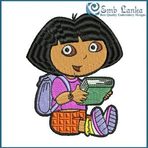Dora the Explorer 2 Embroidery Design Cartoon