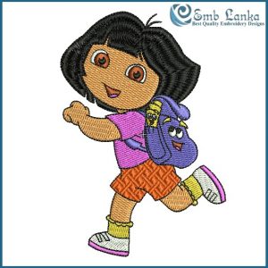 Dora the Explorer Embroidery Design Cartoon