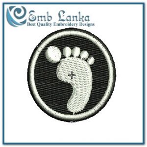 Footprint Icon 2 Embroidery Design Face Mask