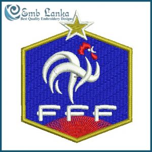 France National Football Team Logo Embroidery Design Football Club Logos Embroidery Designs