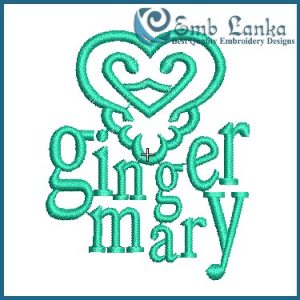 Ginger Mary Logo Embroidery Design Logos