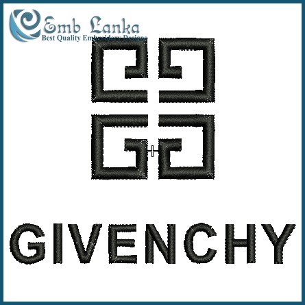 Givenchy Logo Embroidery Design - Emblanka