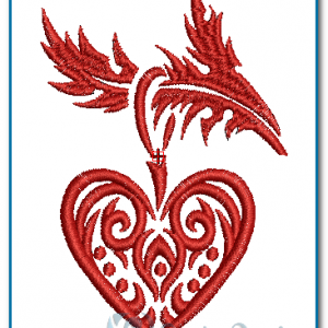 Heart Decoration Embroidery Design Christmas