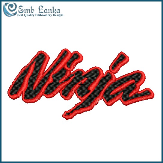 Kawasaki Ninja Logo Embroidery - Emblanka