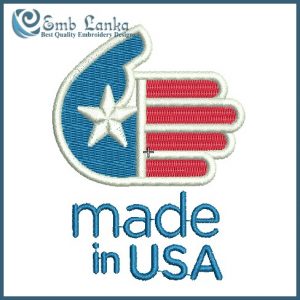 Made in USA Certification Mark Embroidery Design Flags