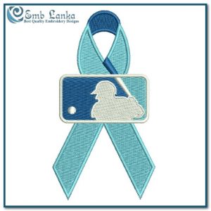 MLB Father’s Day Blue Ribbon Prostate Cancer Logo Embroidery Design Days