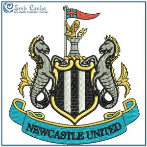 Newcastle United football club logo embroidery file for machine embroidery