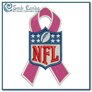 NFL Cancer Ribbon Logo Embroidery Design Logos