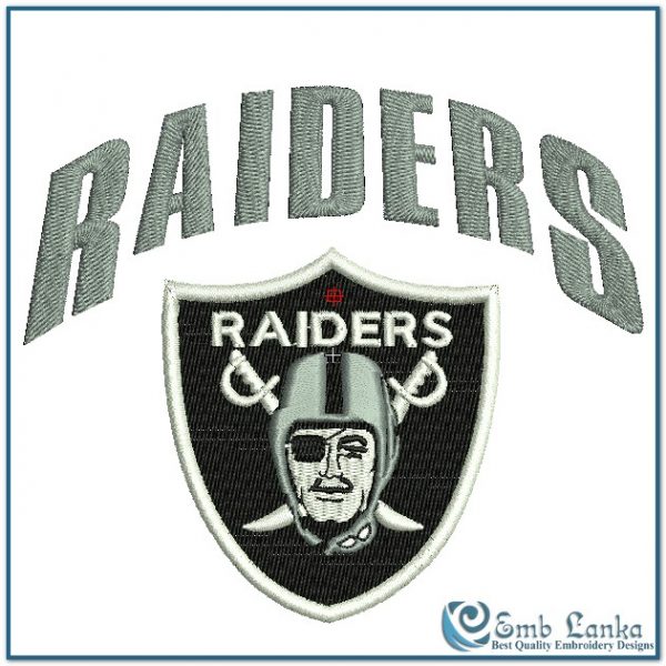 Oakland Raiders Digitized Design for Machine Embroidery