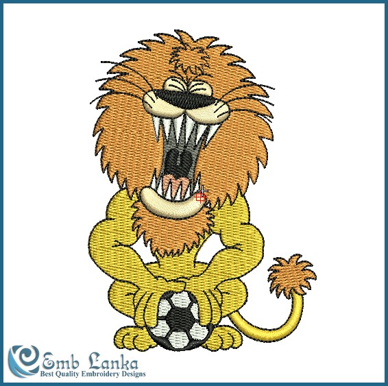 Roaring Lion Embroidery Design Emblanka