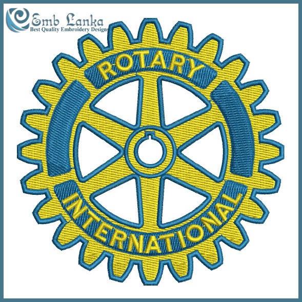 Rotary Club Logo Embroidery Design - Emblanka