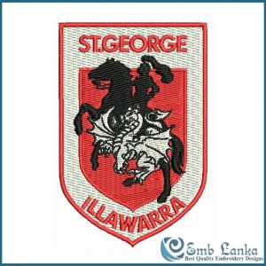 St George Dragons Illawarra Nrl Embroidery De 1337077157, Emblanka