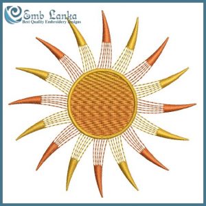 Sun Logo 1 Embroidery Design