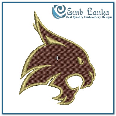 Texas State-San Marcos Bobcats Logo Embroidery Design - Emblanka