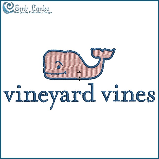 Vineyard Vines Logo 2 Embroidery Design - Emblanka