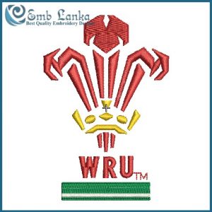 Wales Rugby Union Logo Embroidery Design Logos