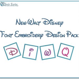 New Walt Disney Font Embroidery Design Pack