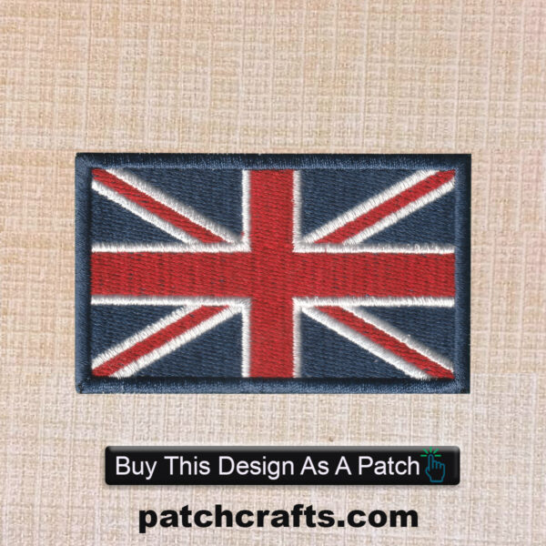 United Kingdom Flag Embroidered Iron On Patch