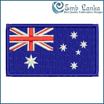 Overhale løgner licens Australian Flag Embroidery Design - Emblanka