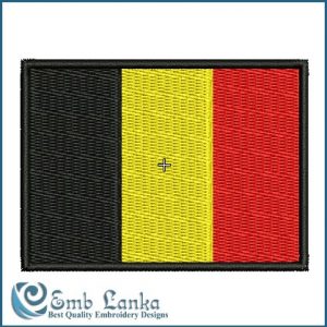 Belgium Flag Embroidery Design Flags