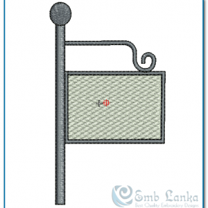 Blank Sign Post Embroidery Design Buildings
