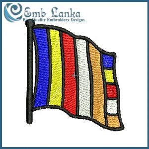 Buddhist Waving Flag Embroidery Design Flags