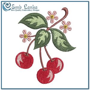 Cherry 2 Embroidery Design Fruit