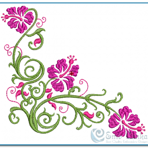Hawaiian Flower Embroidery Design Flowers