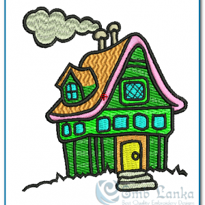 House Embroidery Design Buildings