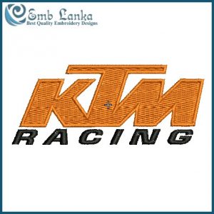 KTM Racing Logo Embroidery Design