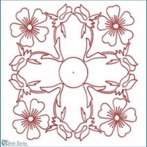 Merun Colour Flowers Cushion Cover Embroidery Design Flowers
