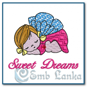 Sleeping Sweet Angel Embroidery Design Angels