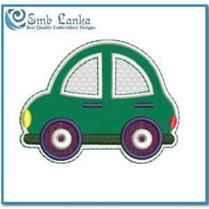 Free Applique Cute Cartoon Green Car Embroidery Design Appliques Car