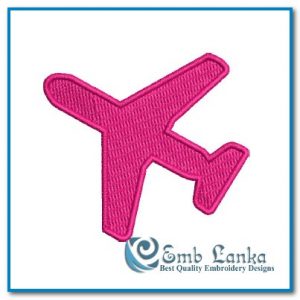 Free Pink Airplane Embroidery Design - Image 1