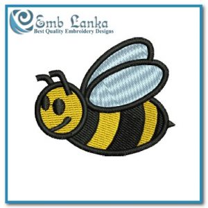 Free Yellow Bee 2 Embroidery Design Bugs