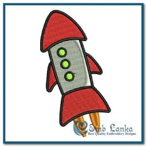 Rocket 2 Embroidery Design Rocket