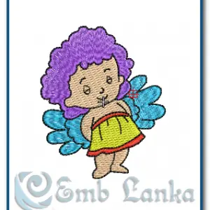 Baby Girl Angel 2 Embroidery Design