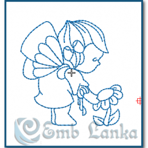Bluework Baby Angel Embroidery Design Angels