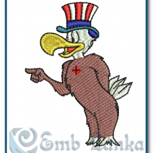 Patriotic Eagle Embroidery Design