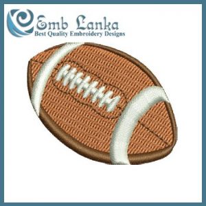 Rugby Ball 3 Embroidery Design - Image 1