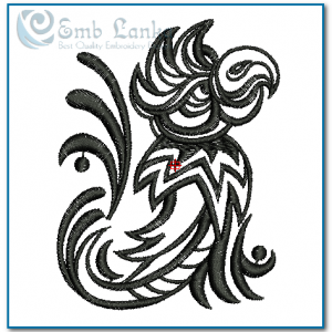 Tribal Parrot 2 Embroidery Design