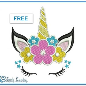 Free Unicorn Head Embroidery Design