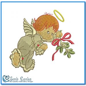 Cute Angel Girl 2 Embroidery Design Angels